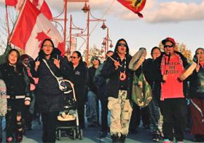 Elsipogtog activists march against fracking